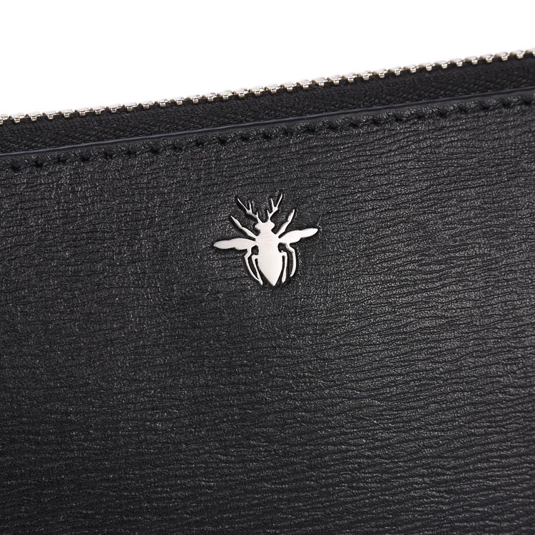 dior(迪奥) 黑色皮质小蜜蜂手包