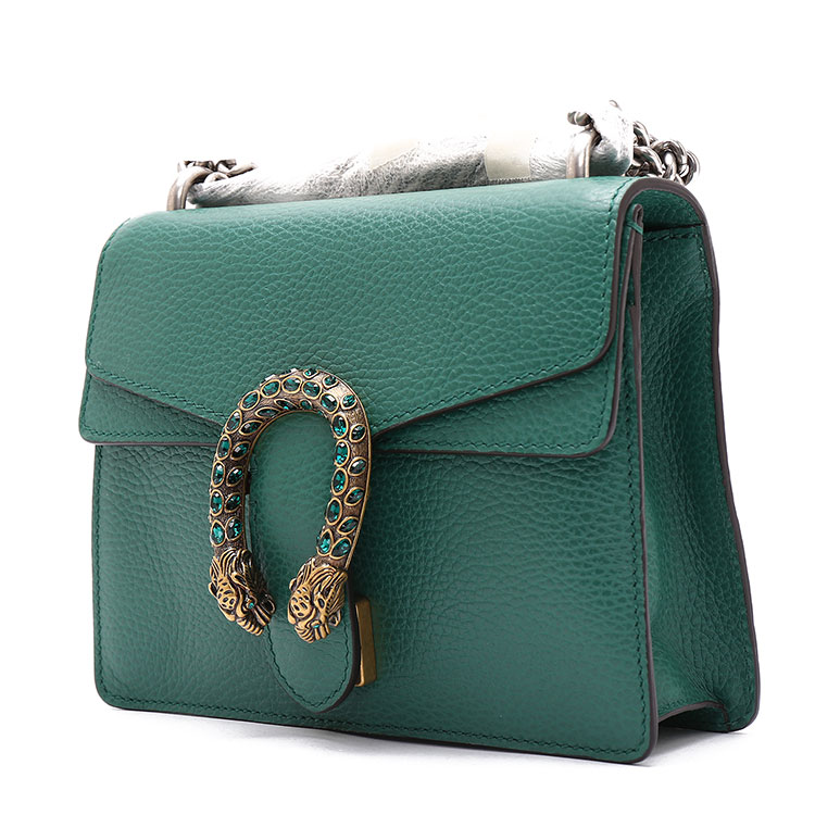 单肩包】gucci(古驰) 绿色皮质镶水钻单肩包 酒神小号 ch【正品 价格