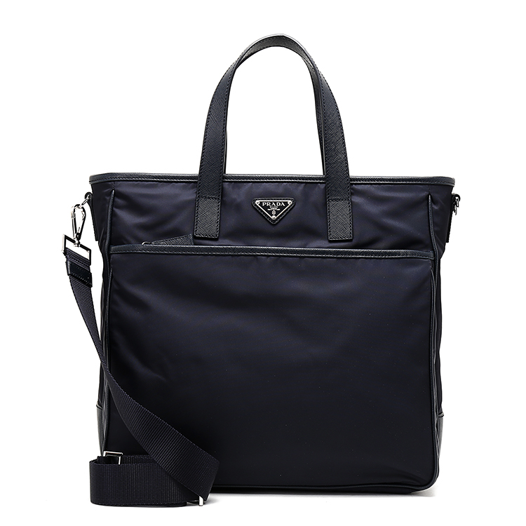 prada(普拉达) #藏蓝色尼龙男士手提包