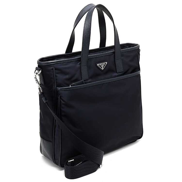 prada(普拉达) #藏蓝色尼龙男士手提包