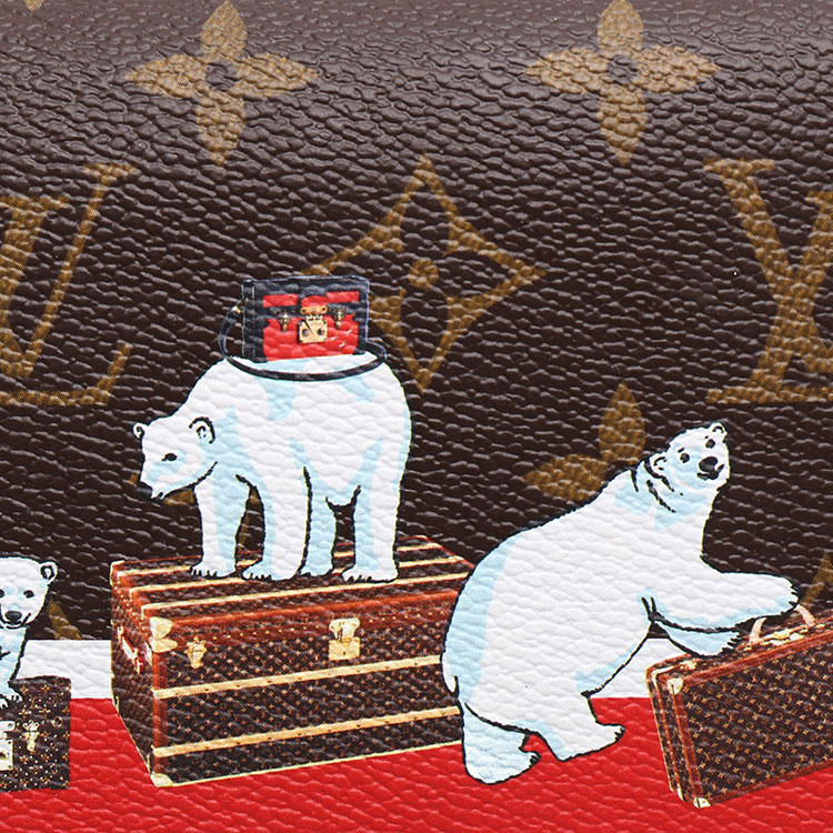 louis vuitton(路易威登) #老花色短款北极熊图案短款钱夹