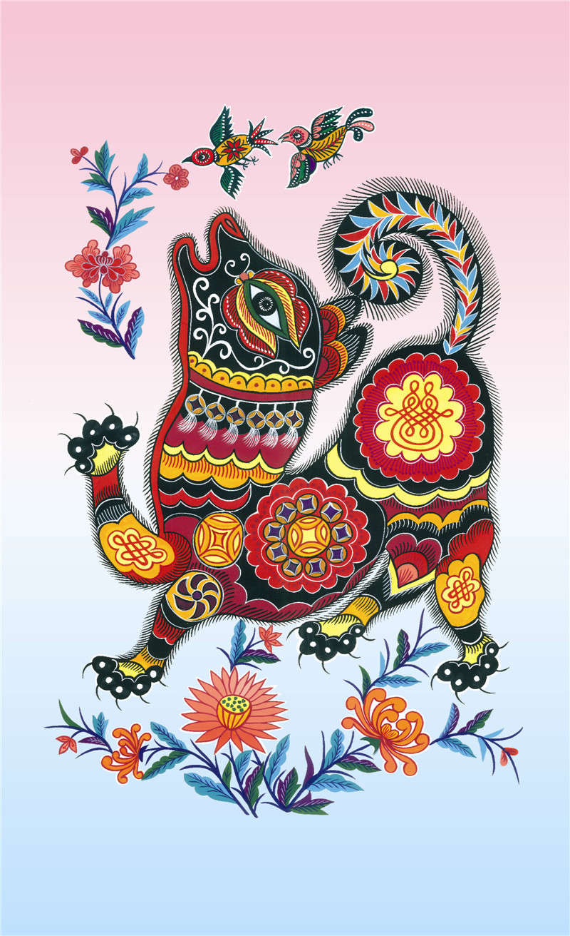 汉声2018大过狗年 吉祥传统年画海报 筒装