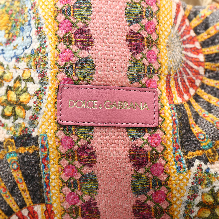 dolce&gabbana(杜嘉班纳) 彩色图案帆布手提包