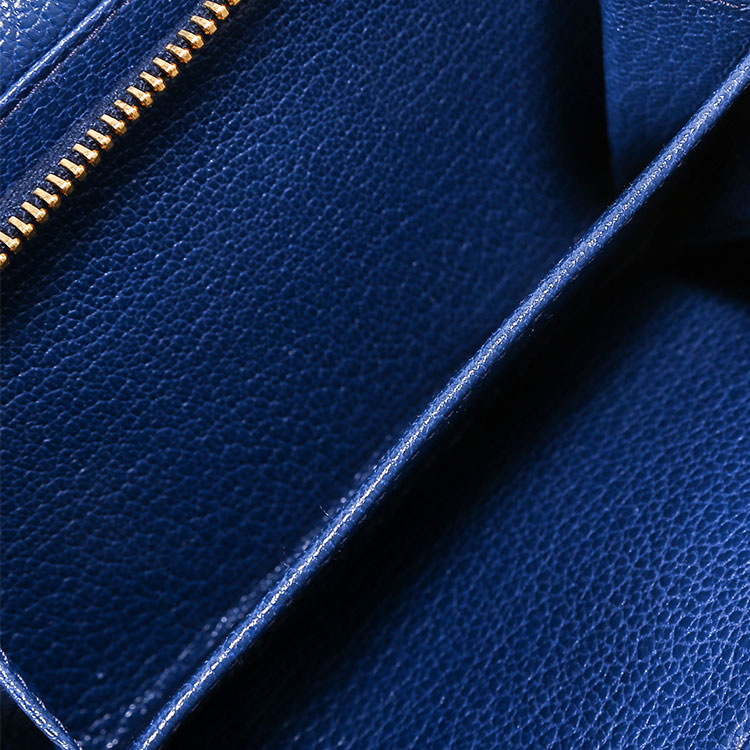 miumiu(缪缪) #钴蓝/波罗的海深蓝拼色皮质中款钱夹