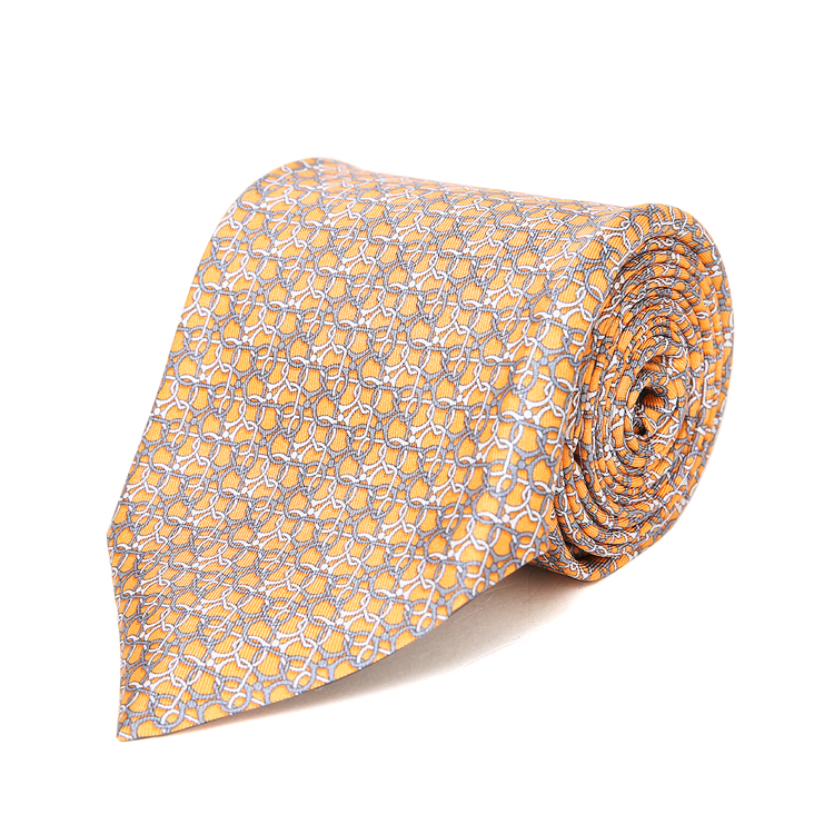 gucci(古驰) 橘底圈环图案领带