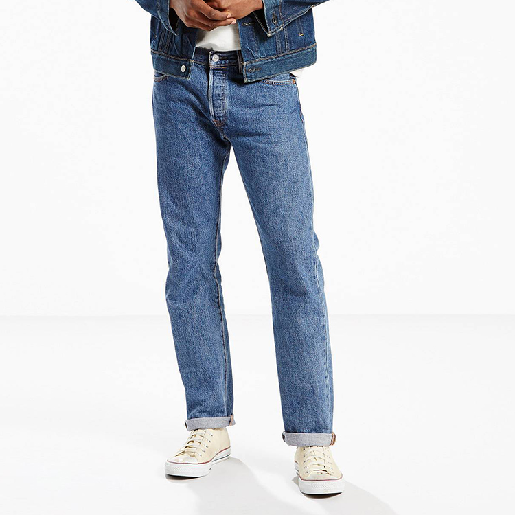 levis/李维斯 男士牛仔裤 501 经典直筒 medium stonewash 005010194