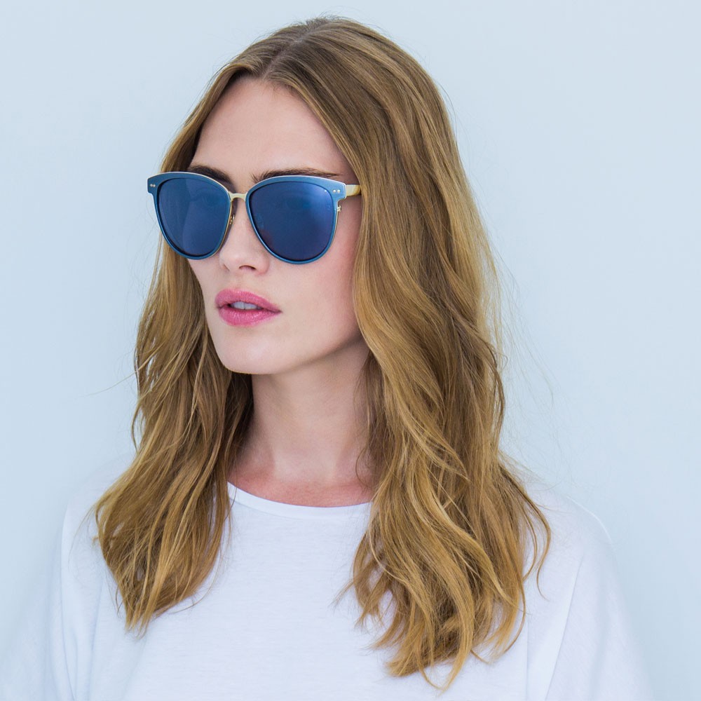 linda farrow/琳达法罗 中性奢华镀玫瑰金镜片超大框太阳眼镜lfl547c3