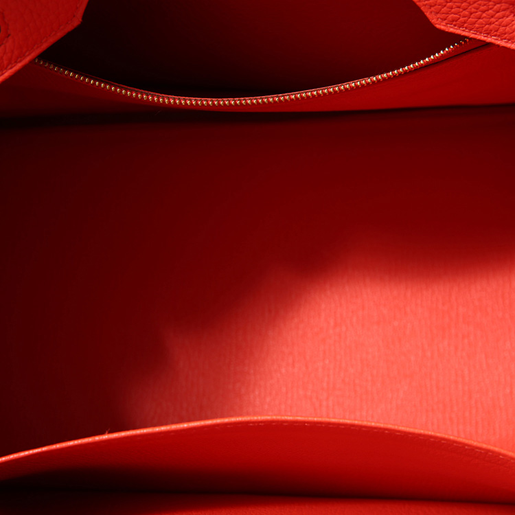 hermes(爱马仕) 9t火焰橙皮质金扣手提包 birkin30