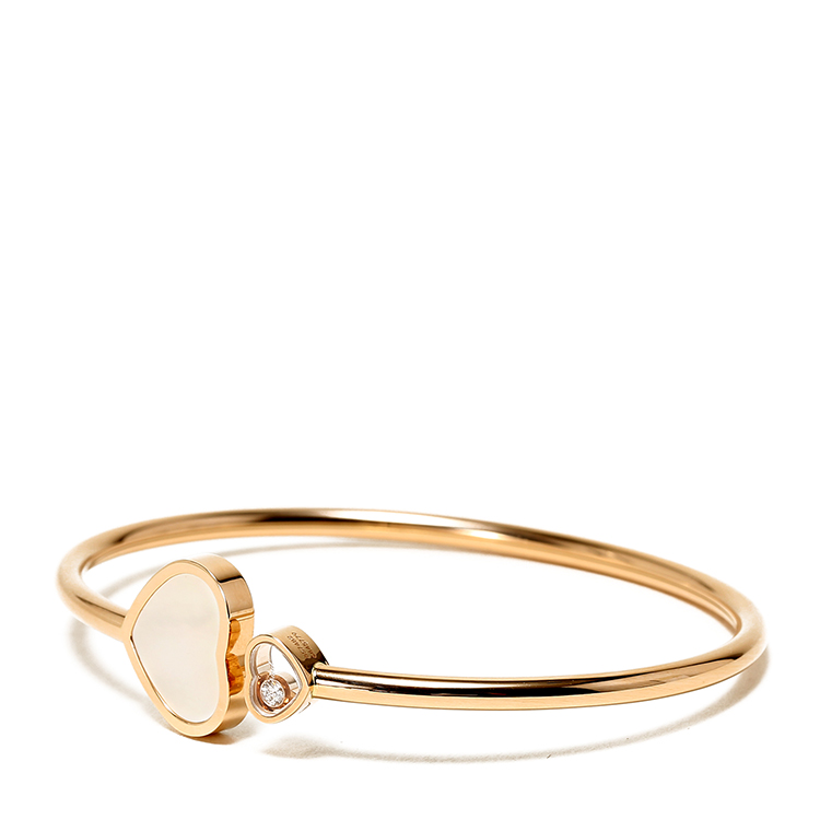 chopard(萧邦) happy hearts系列18k金/心形贝母装饰手镯