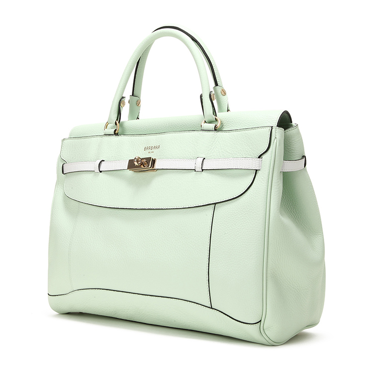 qitapinpai(其它品牌)barbara淡蓝色皮质小号单肩包