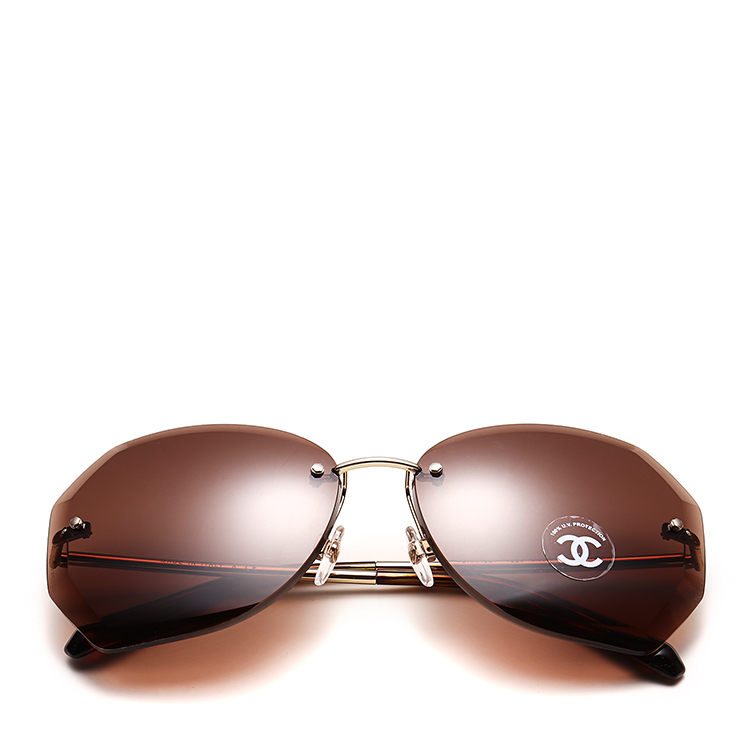 chanel(香奈儿) #新款茶色镜片无框女士偏光太阳镜
