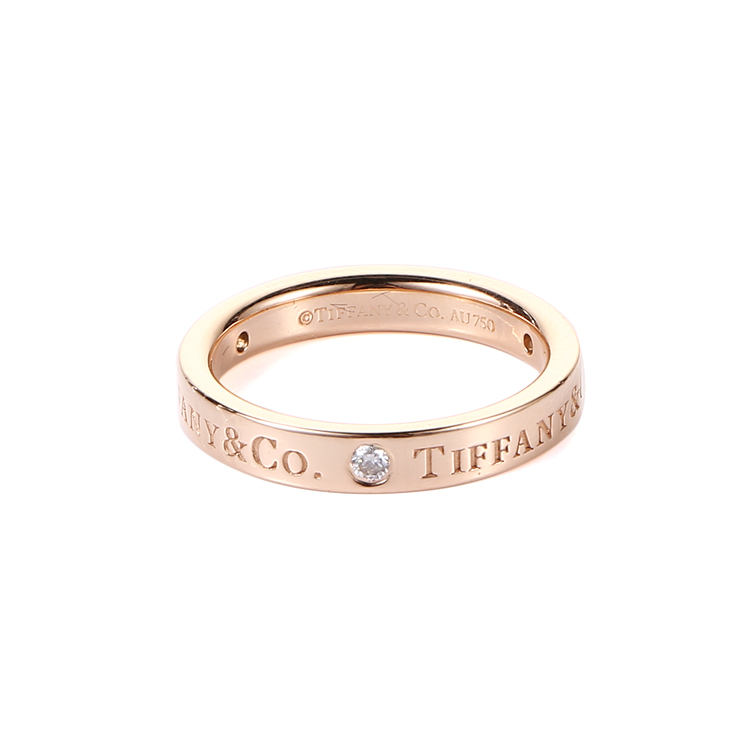 (蒂芙尼) #tiffany notes18k金三钻戒指 47.5# ch