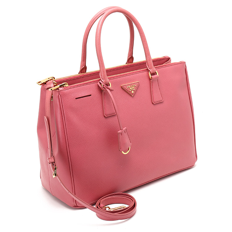 prada(普拉达) 粉色皮质大号杀手包