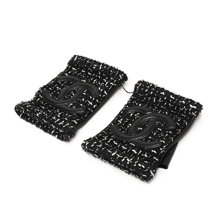 chanel(香奈儿) 黑色皮质手套7.5