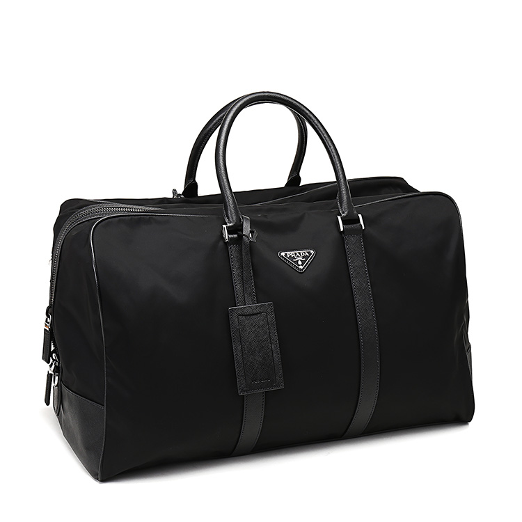 prada(普拉达) #黑色尼龙旅行包