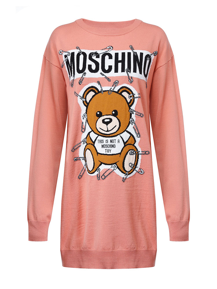 moschino/莫斯奇諾 純色 時尚印花 女士針織衫/毛衣 0493/5501 1147