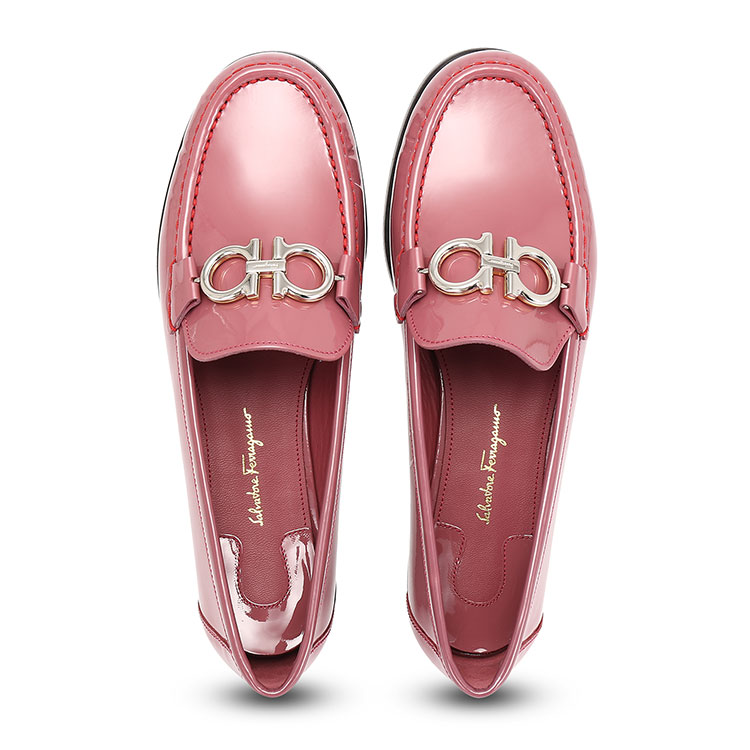 salvatore ferragamo/菲拉格慕 深粉色 女士乐福鞋 平底鞋 698739-01n
