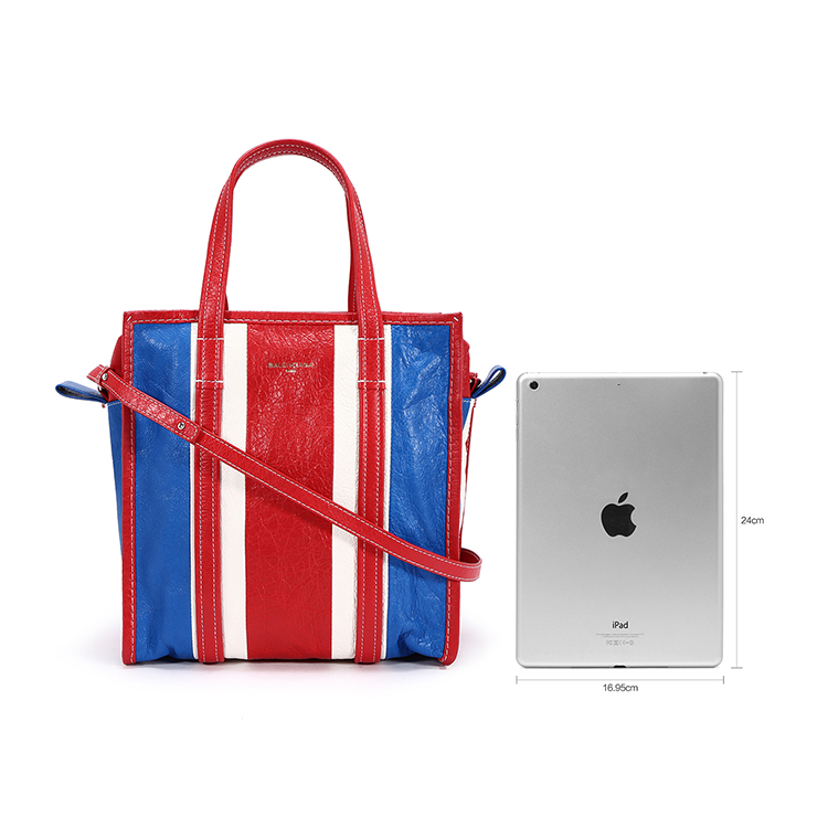 balenciaga(巴黎世家) 红白蓝条手提单肩包