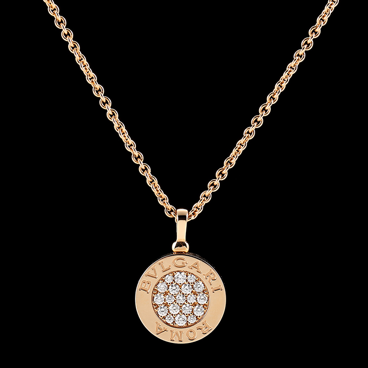 bvlgari(宝格丽) bvlgari系列18k金黑玛瑙/镶钻两面项链