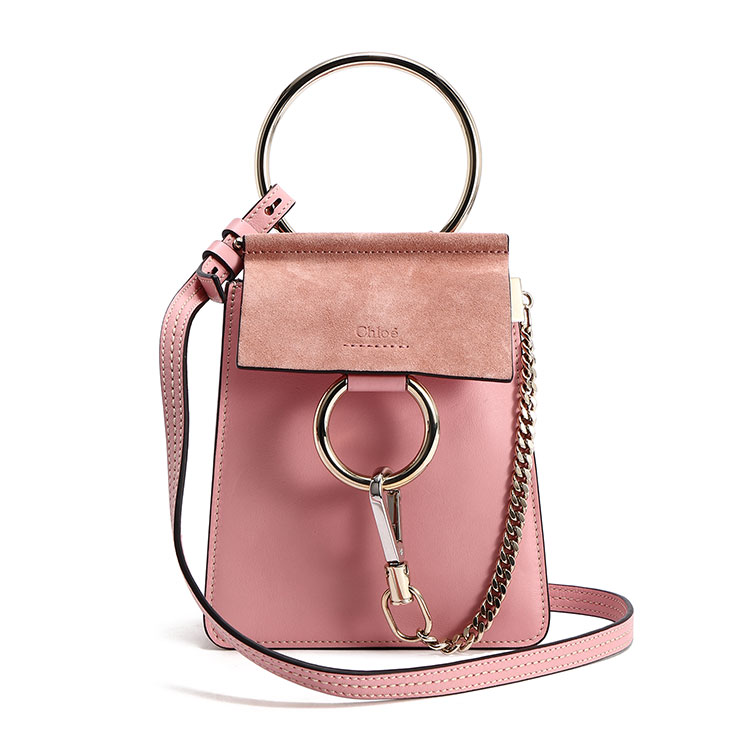 chloe(克洛伊) fayemini樱花粉色相机包