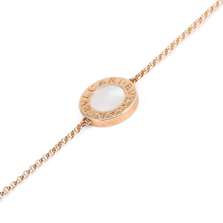 bvlgari(宝格丽) #bvlgar系列18k金白色贝母手链 sm