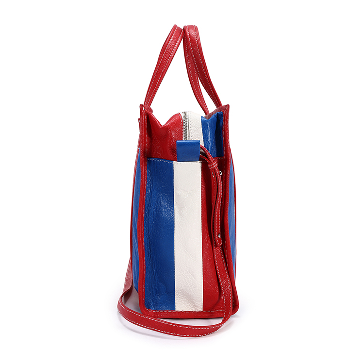 balenciaga(巴黎世家) 红白蓝条手提单肩包