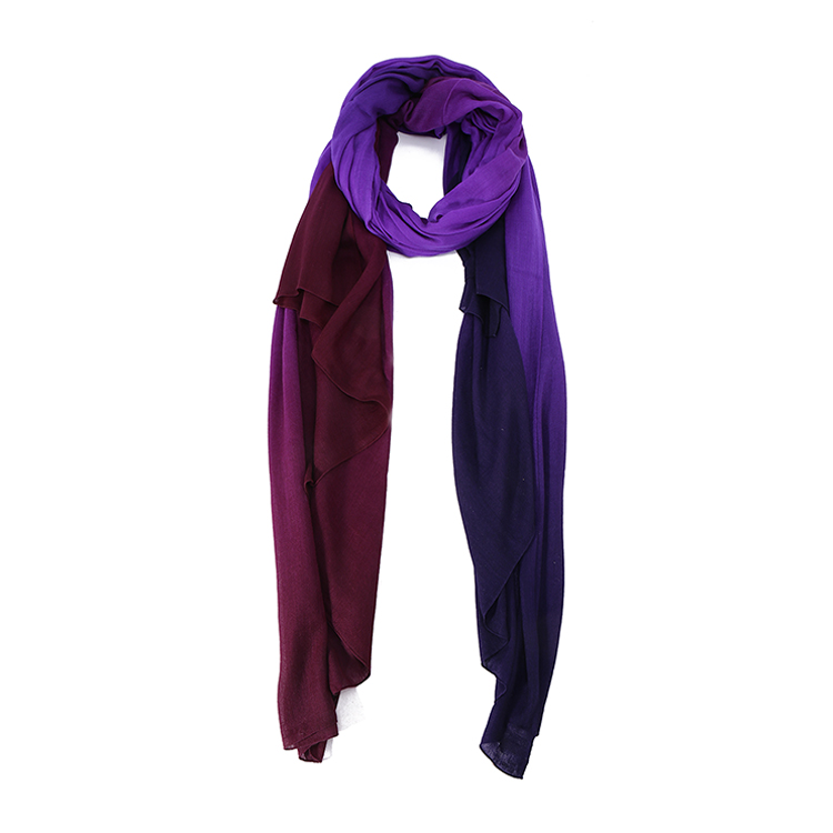 hermes(爱马仕) 紫色系山羊绒围巾/披肩 150x250cm