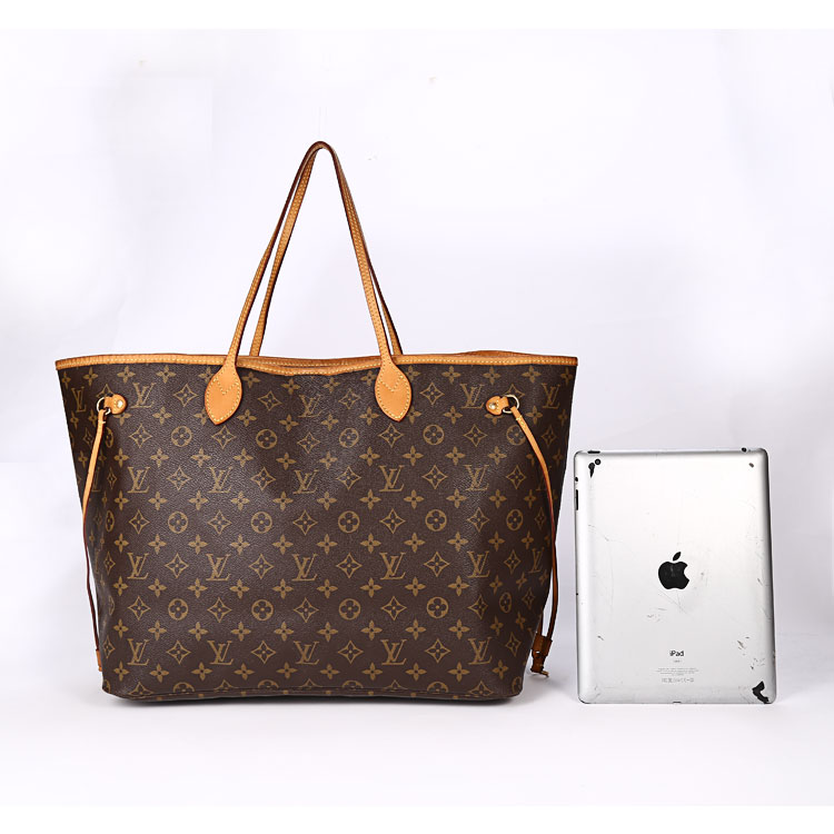 louis vuitton(路易威登) 老花色女士neverfull大号手提包