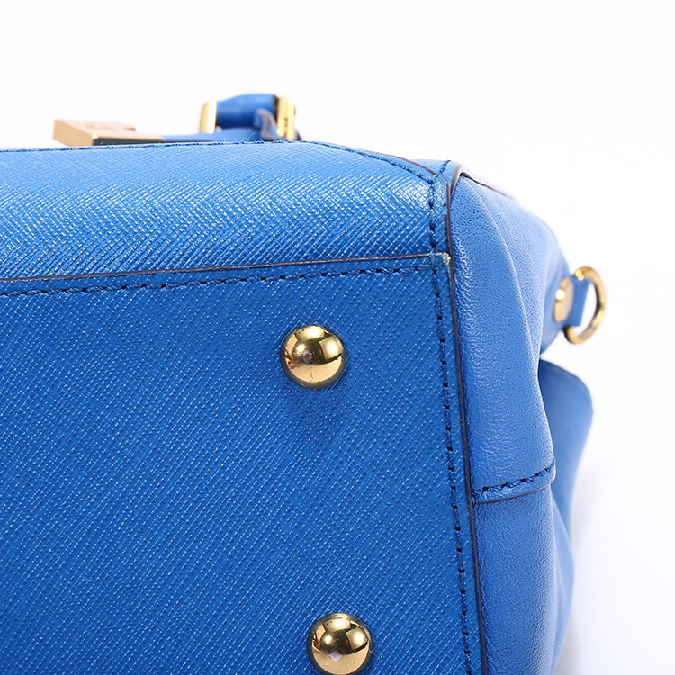 mcm(mcm) #蓝色皮质女士手提两用包