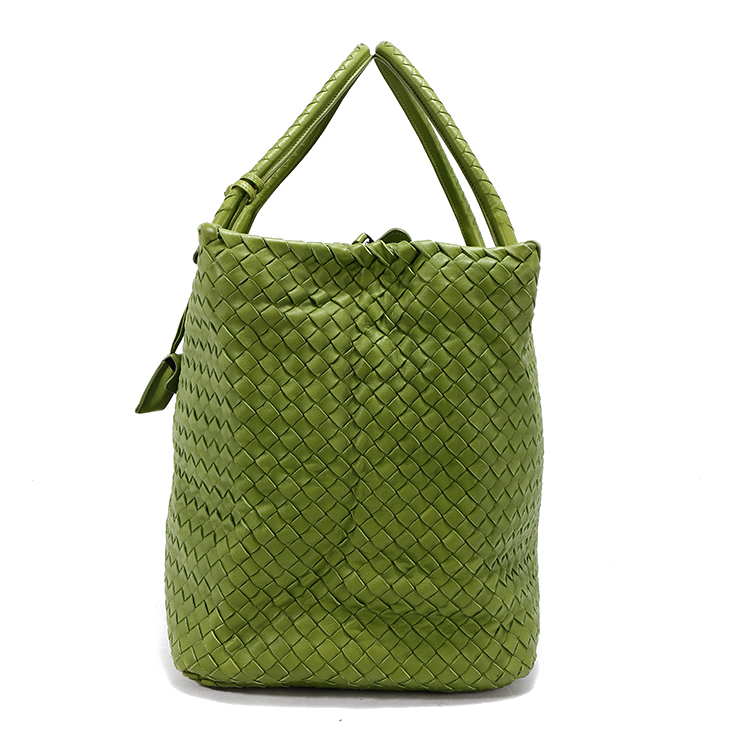 bottega veneta(葆蝶家) 绿色皮质编织手提包