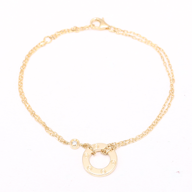 cartier(卡地亚) love系列18k金镶钻手链
