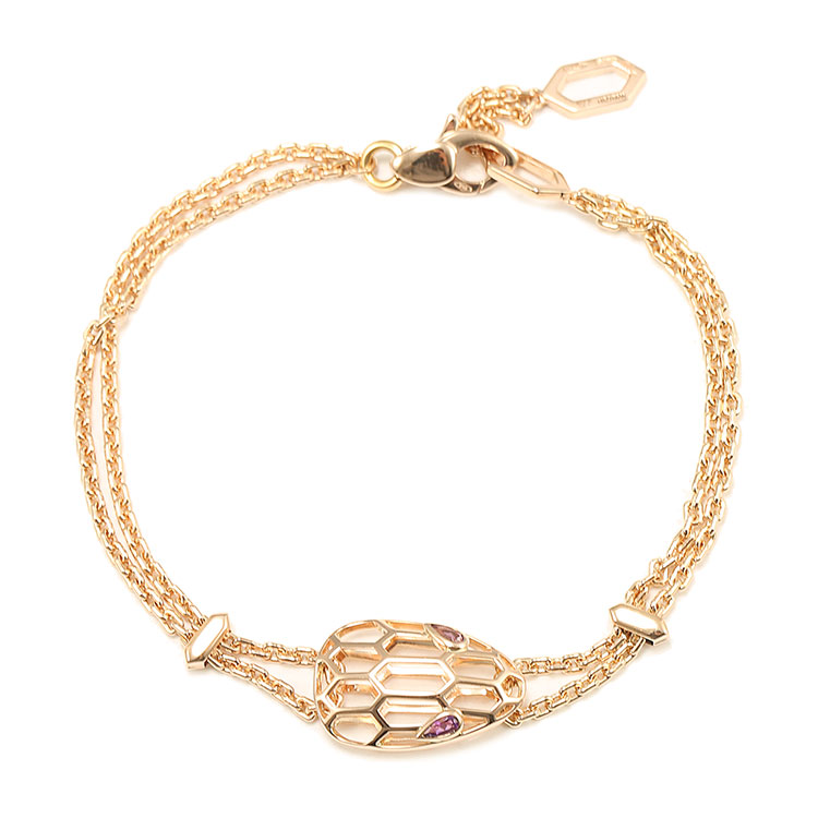 bvlgari(宝格丽) serpenti系列18k金紫水晶蛇形手链ml ch