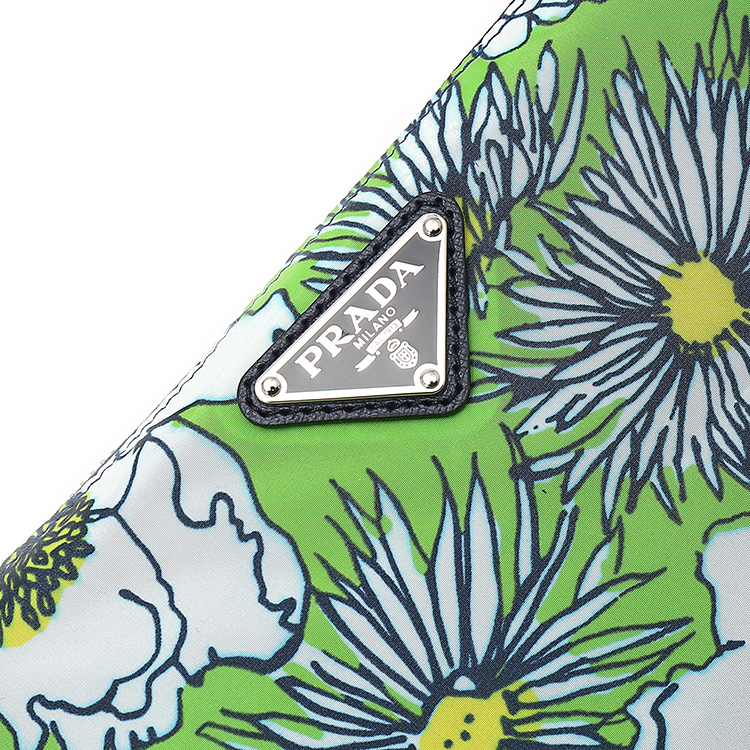 prada(普拉达) 绿底花朵图案尼龙单肩包 ch