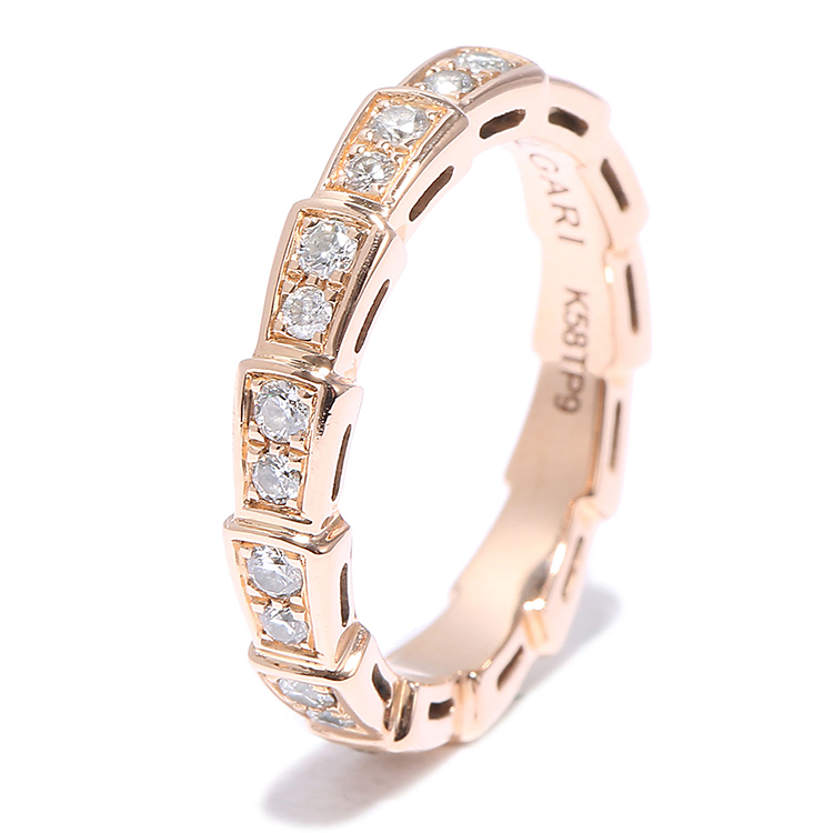bvlgari(宝格丽) serpenti系列18k金镶钻戒指50#ch