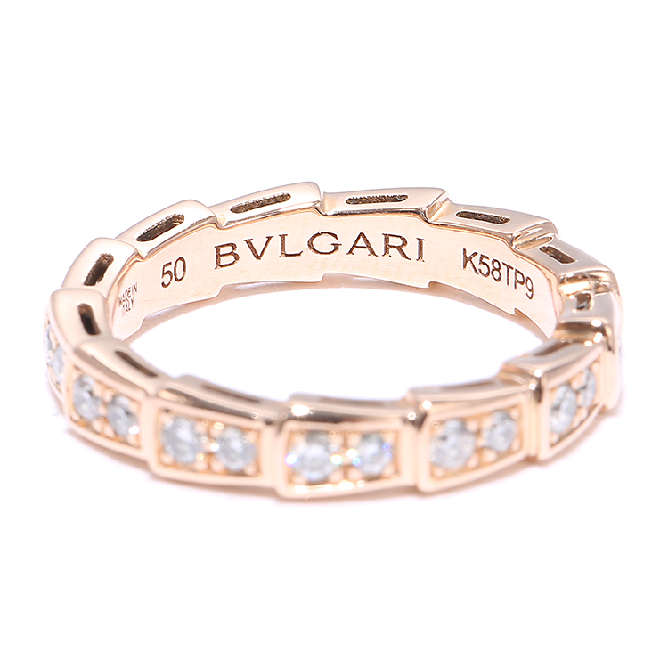 bvlgari(宝格丽) serpenti系列18k金镶钻戒指50#ch