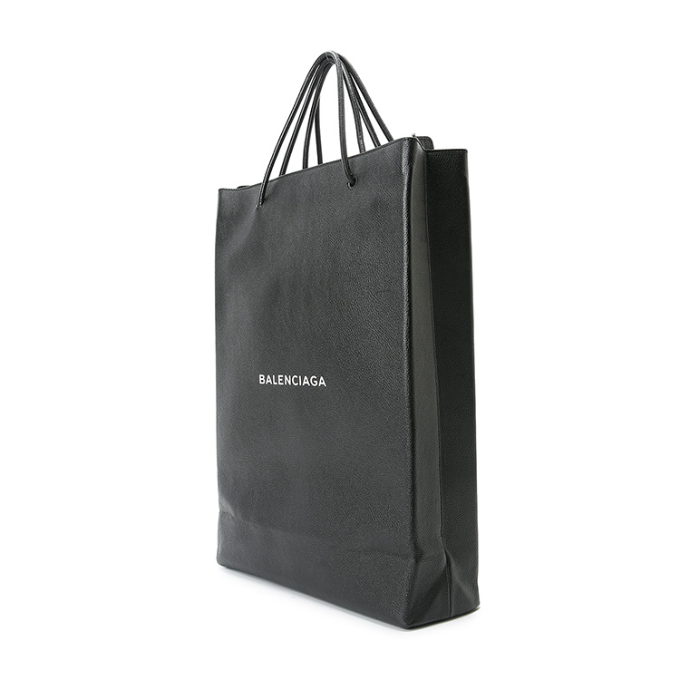 手提包】balenciaga(巴黎世家)黑色皮质中号横版购物袋【正品 价格