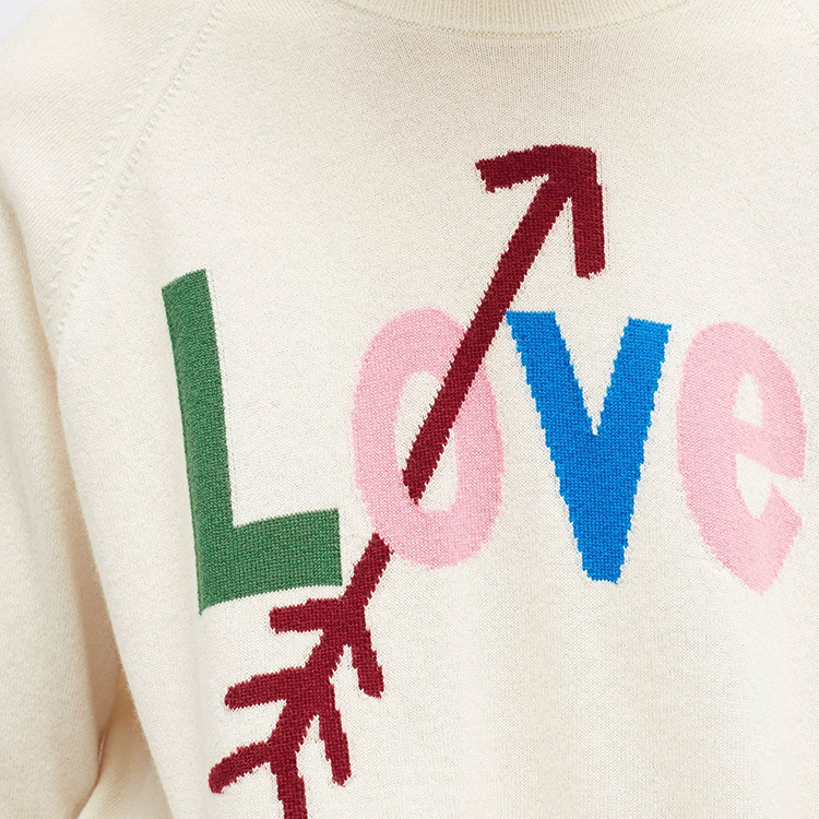 毛衣】chinti and parker 轻薄山羊绒love爱情之箭字母图案针织衫kl38