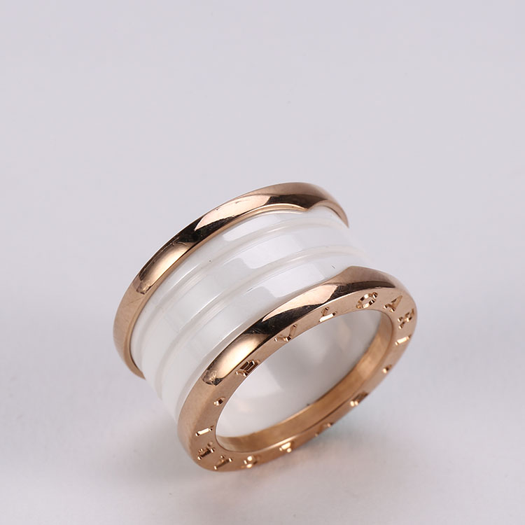 bvlgari(宝格丽) b.zero1系列18k金白陶瓷戒指52#ch