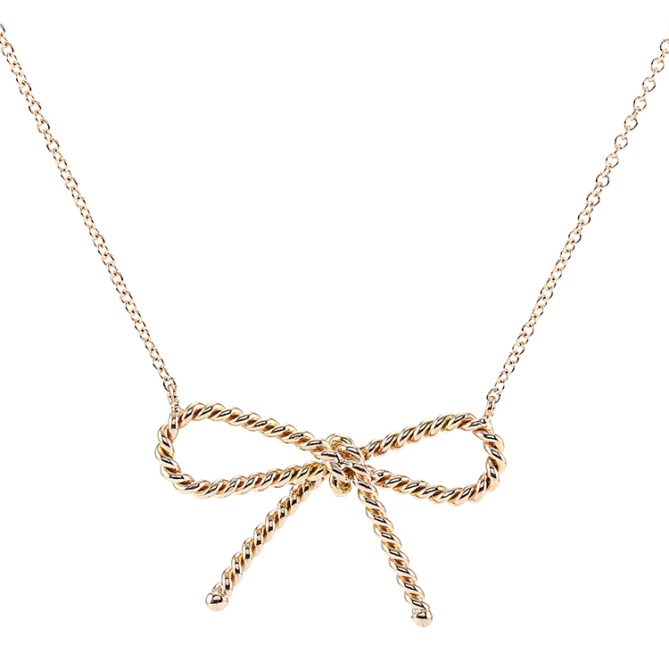 (蒂芙尼) paloma picasso系列18k金珠链蝴蝶结项链