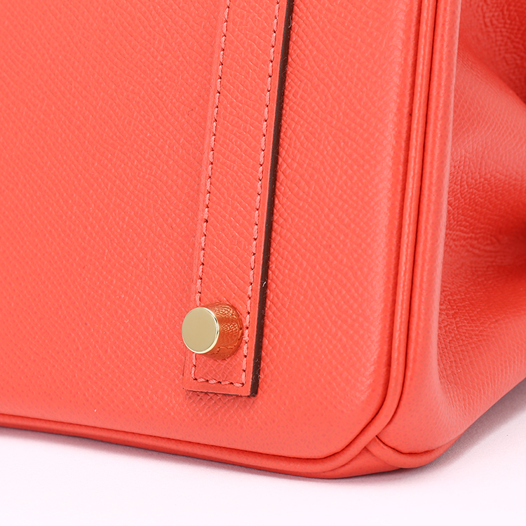hermes(爱马仕) 橘粉色皮质手提包 birkin30