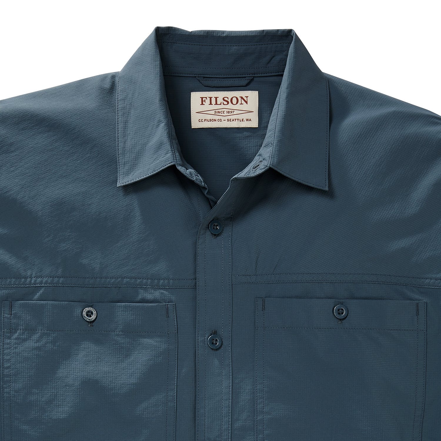 filson 美国制造百年老牌经典耐用男式超轻尼龙衬衫 深蓝色款