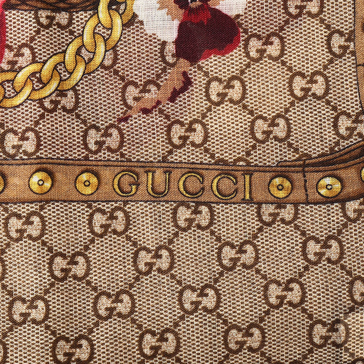 gucci(古驰) #经典双g花色羊毛方巾 140*140cm