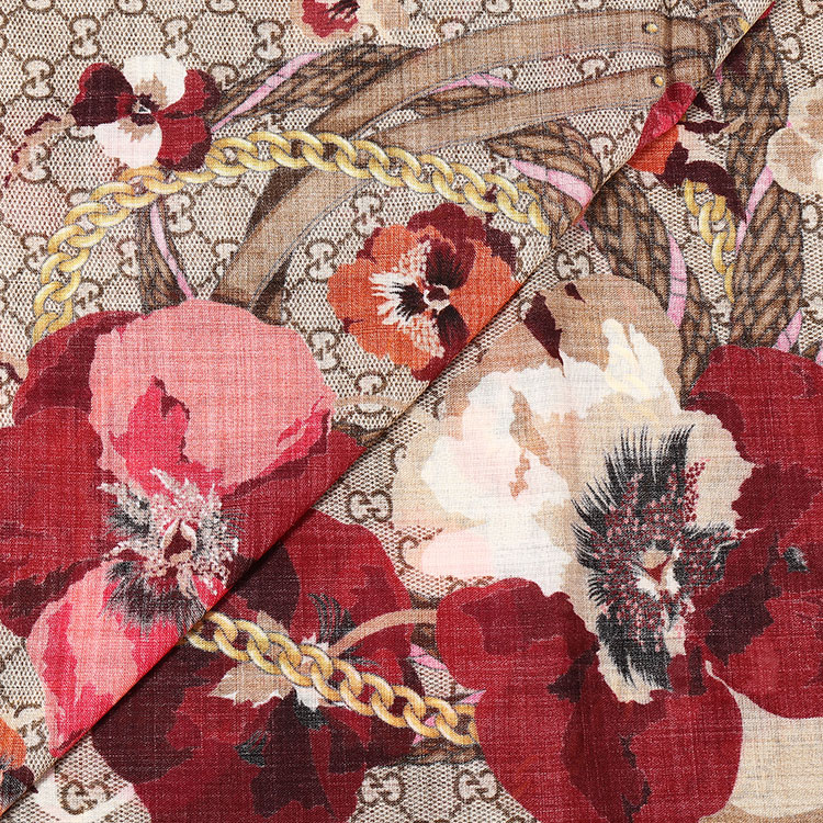 gucci(古驰) #经典双g花色羊毛方巾 140*140cm