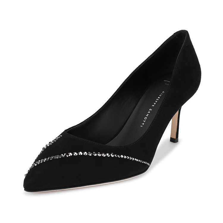 giuseppe zanotti/朱塞佩·萨诺第 黑色 女士高跟鞋 中跟鞋 i