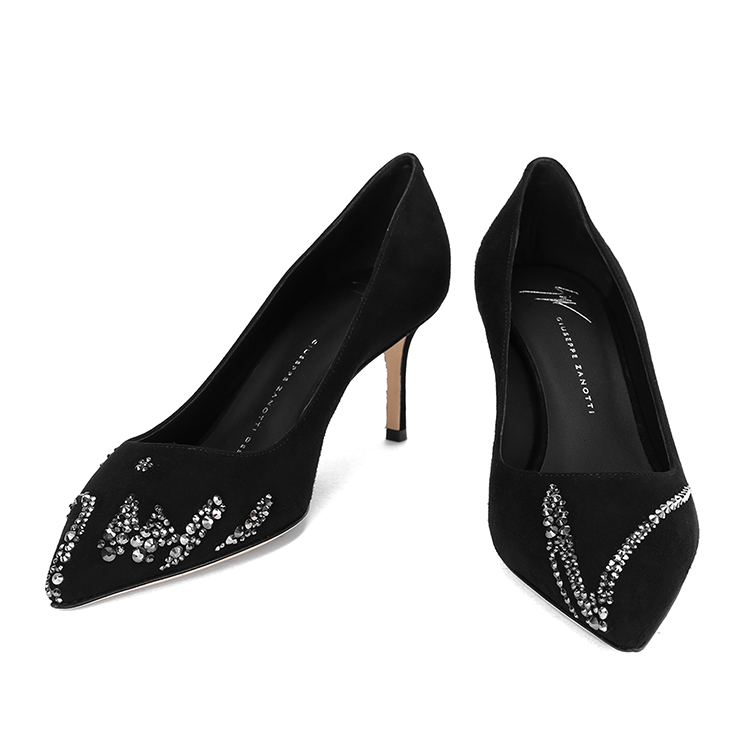 giuseppe zanotti/朱塞佩·萨诺第 黑色 女士高跟鞋 中跟鞋 i