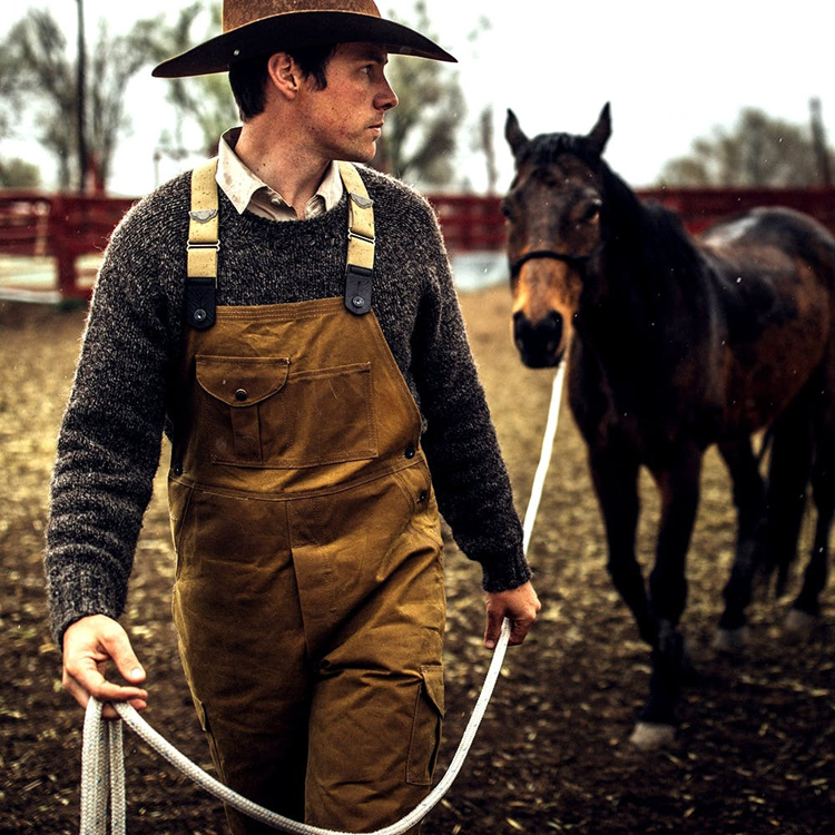 filson 美国制造百年老牌坚固耐用双层涂层棉男士户外休闲背带裤