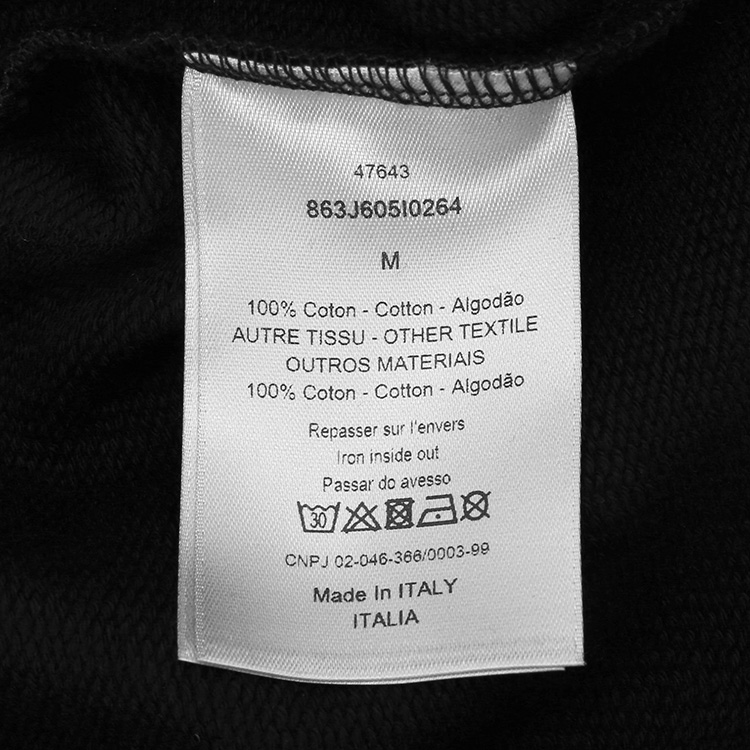 dior(迪奥) 黑色男士长袖卫衣 m