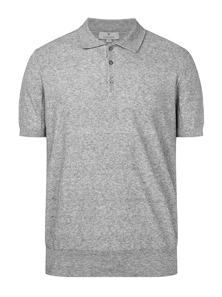 canali/康纳利 灰色 男短袖针织polo衫 c0632-mk00660-210 19年春夏