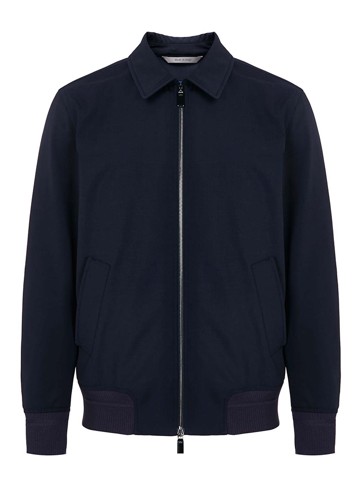 canali/康纳利 藏青色 男士翻领拉链夹克外套 o40395a-sg01243-301 19