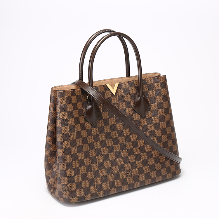 louis vuitton(路易威登) kensington棕色棋盘格女士手提两用包